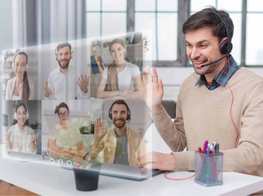 Virtual Call Centers Illustration