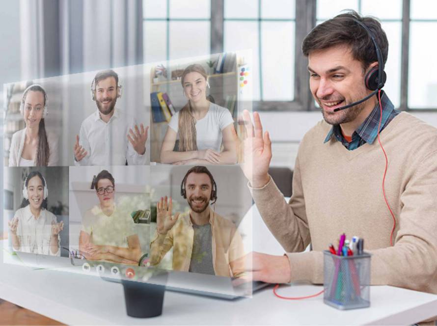 Virtual Call Centers Illustration