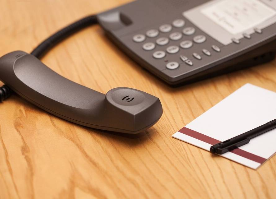 A remote control icon paired with a landline phone, illustrating the concept of remote control over landline devices