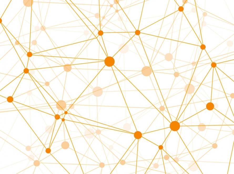 An intricate web of interconnected devices and communication symbols, symbolizing the idea of a seamless connection.
